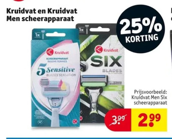 Kruidvat Kruidvat en kruidvat men scheerapparaat aanbieding