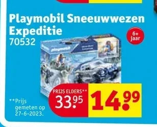 Kruidvat Playmobil sneeuwwezen expeditie aanbieding