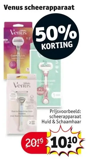 Kruidvat Venus scheerapparaat aanbieding