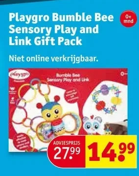 Playgro bumble bee sensory play and link gift pack