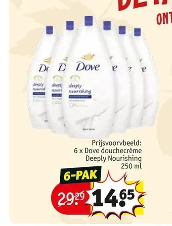 Kruidvat Dove douchecrème deeply nourishing 250 ml aanbieding