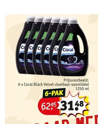 Coral black velvet vloeibaar wasmiddel 1250 ml