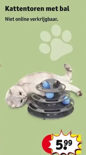 Kruidvat Kattentoren met bal aanbieding