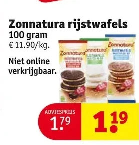 Zonnatura rijstwafels 100 gram