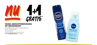 Jumbo Nivea gezichtsreiniging of deodorant aanbieding