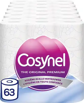 Cosynel blauw toiletpapier - 3 lagen - 63 rollen