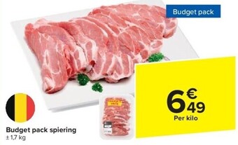 Carrefour Budget pack spiering aanbieding