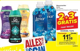 Carrefour Wasverzachter lenor aanbieding