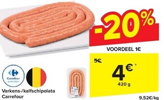 Carrefour Varkens-/kalfschipolata carrefour aanbieding