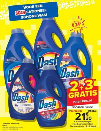 Carrefour Vloeibaar wasmiddel dash aanbieding