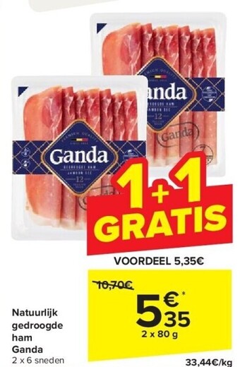 Carrefour Natuurlijk gedroogde ham ganda aanbieding