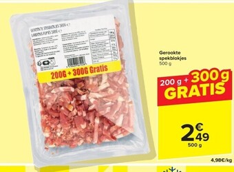 Carrefour Gerookte spekblokjes aanbieding