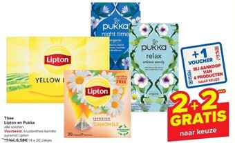 Carrefour Thee lipton en pukka aanbieding