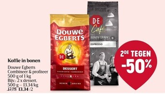 Delhaize Koffie in bonen aanbieding