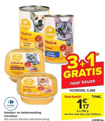 Carrefour Honden- en kattenvoeding carrefour aanbieding