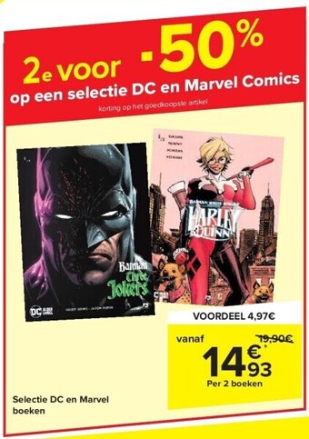 Carrefour Selectie dc en marvel boeken aanbieding