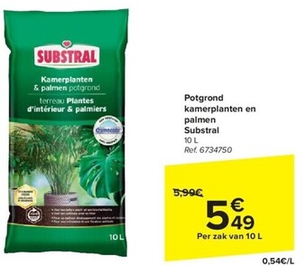Carrefour Potgrond kamerplanten en palmen substral aanbieding