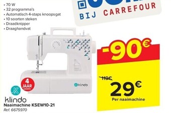 Carrefour Naaimachine ksew10-21 aanbieding