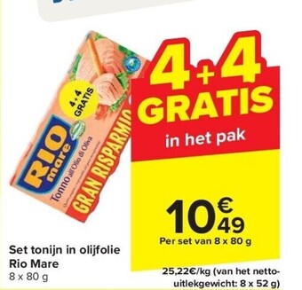 Set tonijn in olijfolie rio mare