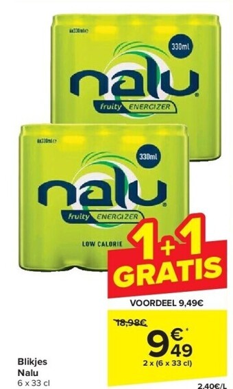 Carrefour Blikjes nalu aanbieding