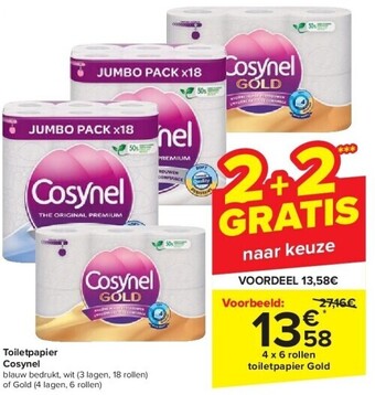 Carrefour Toiletpapier cosynel aanbieding