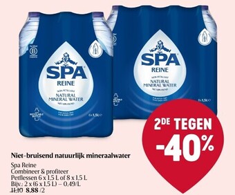 Delhaize Niet-bruisend natuurlijk mineraalwater aanbieding