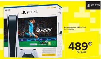 Carrefour Ps5-console + ps5 fc 24 aanbieding