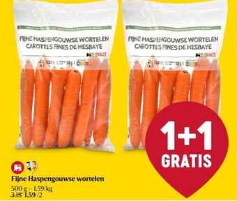 Delhaize Fijne haspengouwse wortelen aanbieding