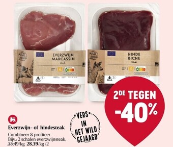 Everzwijn- of hindesteak