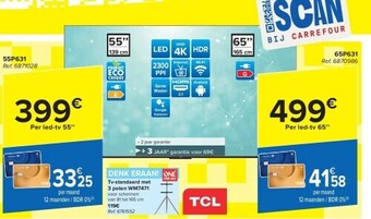 Carrefour Tcl 55p631uhd 4k led tv aanbieding