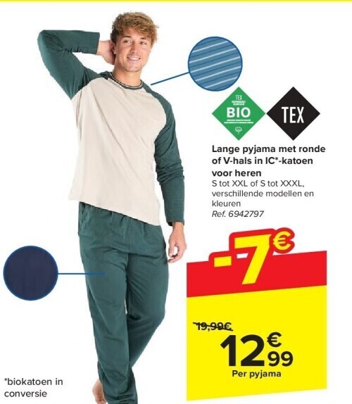 pyjama heren carrefour