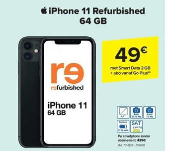 Carrefour Iphone 11 refurbished 64 gb aanbieding
