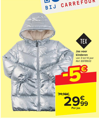 Carrefour TEX Jas voor kinderen van 3 tot 14 jaar aanbieding