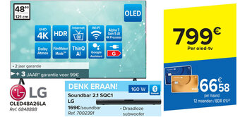 Carrefour LG Oled TV 48" OLED48A26LA aanbieding