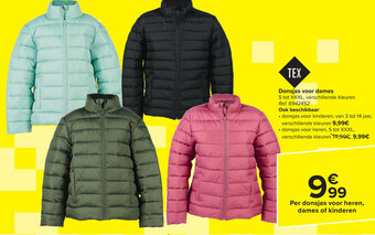 Carrefour TEX Donsjas voor dames aanbieding