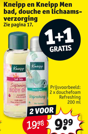 Kruidvat Kneipp en Kneipp Men bad, douche en lichaams-verzorging aanbieding
