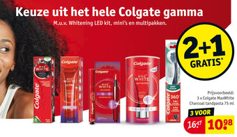 Kruidvat Colgate MaxWhite Charcoal tandpasta 75 ml aanbieding