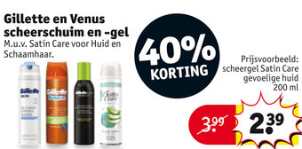 Kruidvat Gillette en Venus scheerschuim en -gel aanbieding