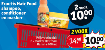 Kruidvat Fructis Hair Food shampoo, conditioner en masker aanbieding