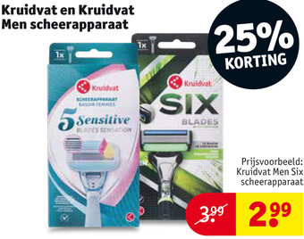 Kruidvat Kruidvat en Kruidvat Men scheerapparaat aanbieding