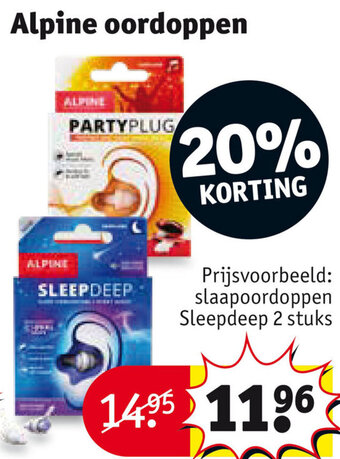 Kruidvat Alpine oordoppen aanbieding