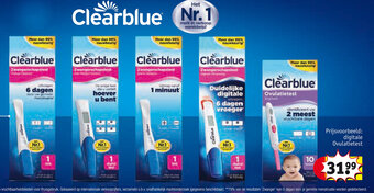 Kruidvat Clearblue digitale Ovulatietest aanbieding