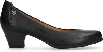 Bol.com No stress - dames - zwarte leren pumps met lage hak - maat 41 aanbieding