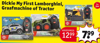 Kruidvat Dickie My First Lamborghini, Graafmachine of Tractor aanbieding