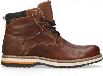 No stress - heren - cognac leren worker boots - maat 42
