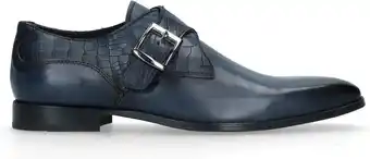 Bol.com Black label - heren - donkerblauwe gespschoenen van leer - maat 43 aanbieding