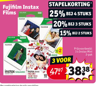 Kruidvat Fujifilm Instax Films aanbieding