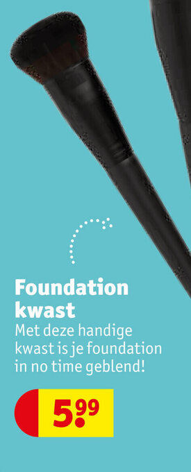 Kruidvat Foundation kwast aanbieding