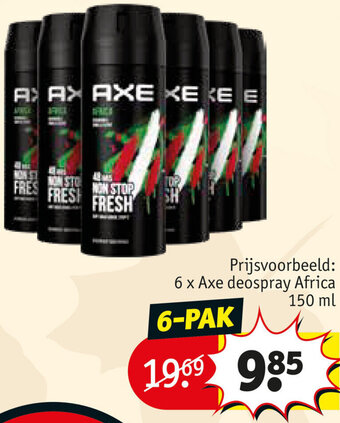 Kruidvat Axe deospray Africa 150ml aanbieding