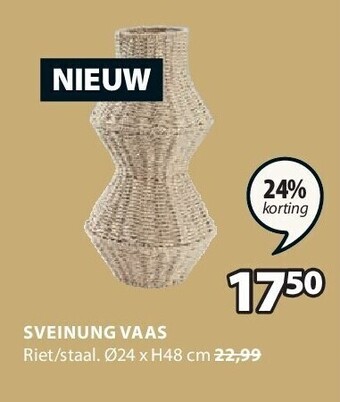 Jysk Sveinung vaas aanbieding